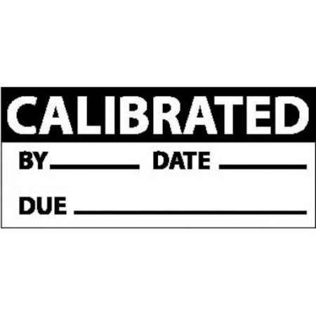 NATIONAL MARKER CO Calibrated Date & Initials Labels, 2-1/4inW x 1inH, Black/White, Pack of 3 INL2
